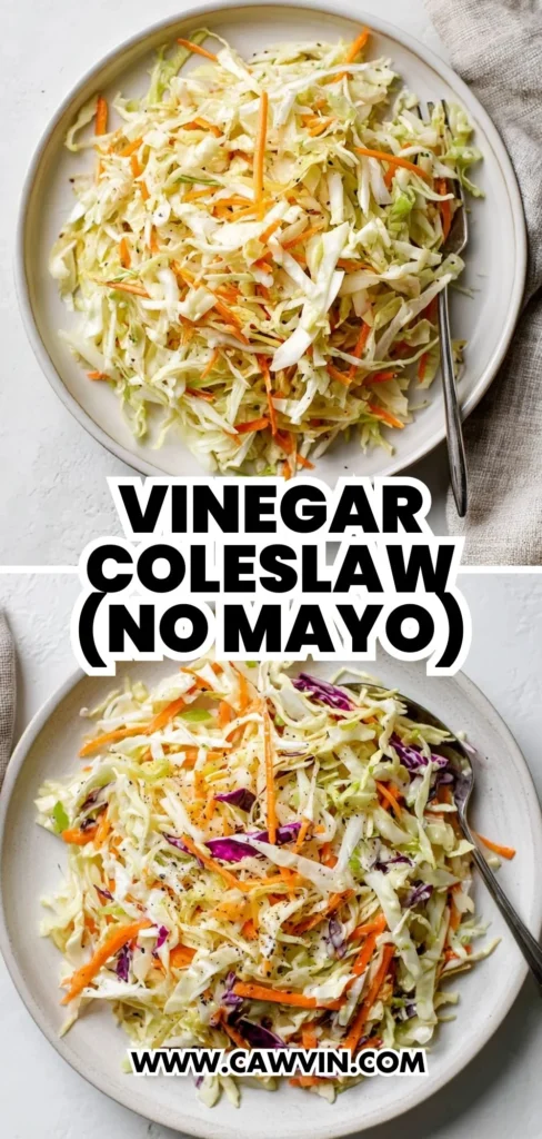 Vinegar Coleslaw No Mayo 2 1 - Easy Peasy Recipes