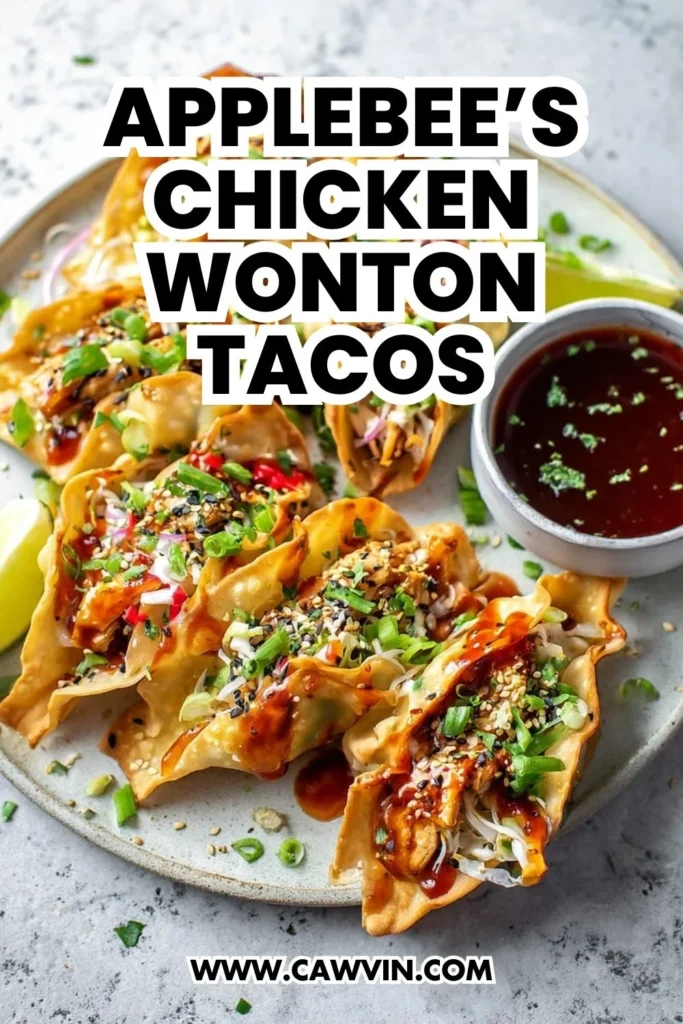 Applebees Chicken Wonton Tacos - Easy Peasy Recipes