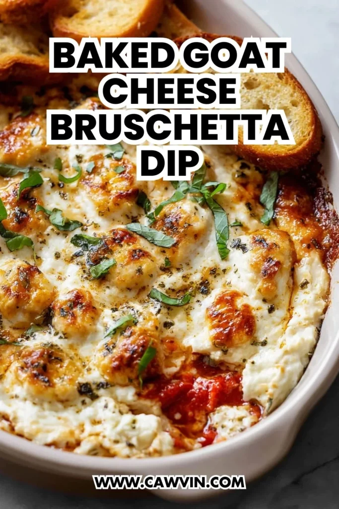 Baked Goat Cheese Bruschetta Dip - Easy Peasy Recipes