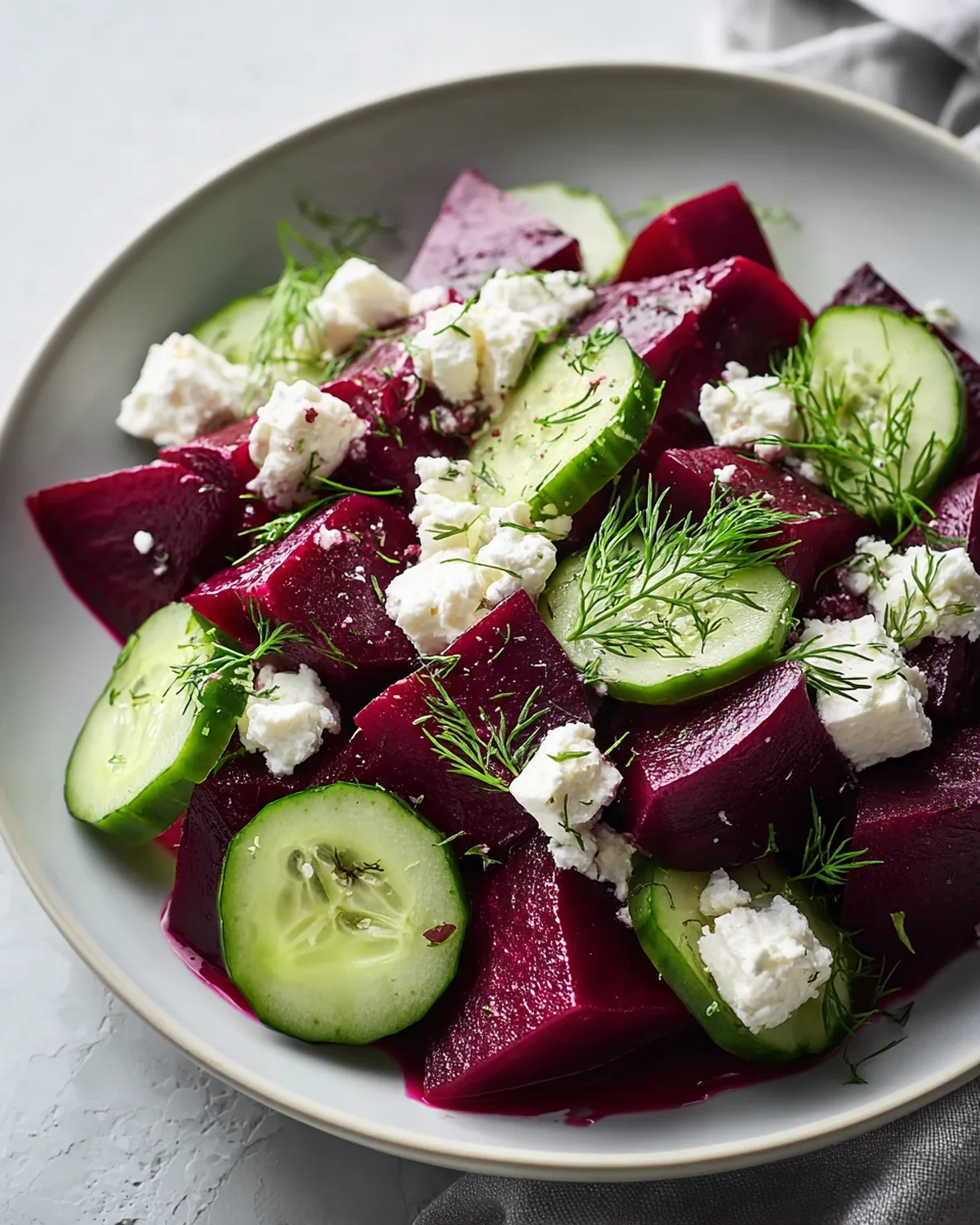 Beet Salad with Feta, Cucumbers, and Dill - Image 2