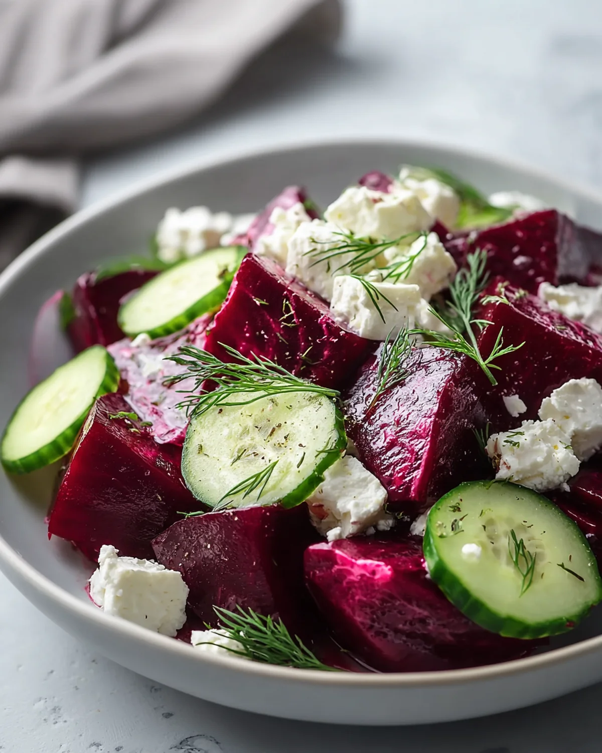 Beet Salad with Feta, Cucumbers, and Dill - Image 4