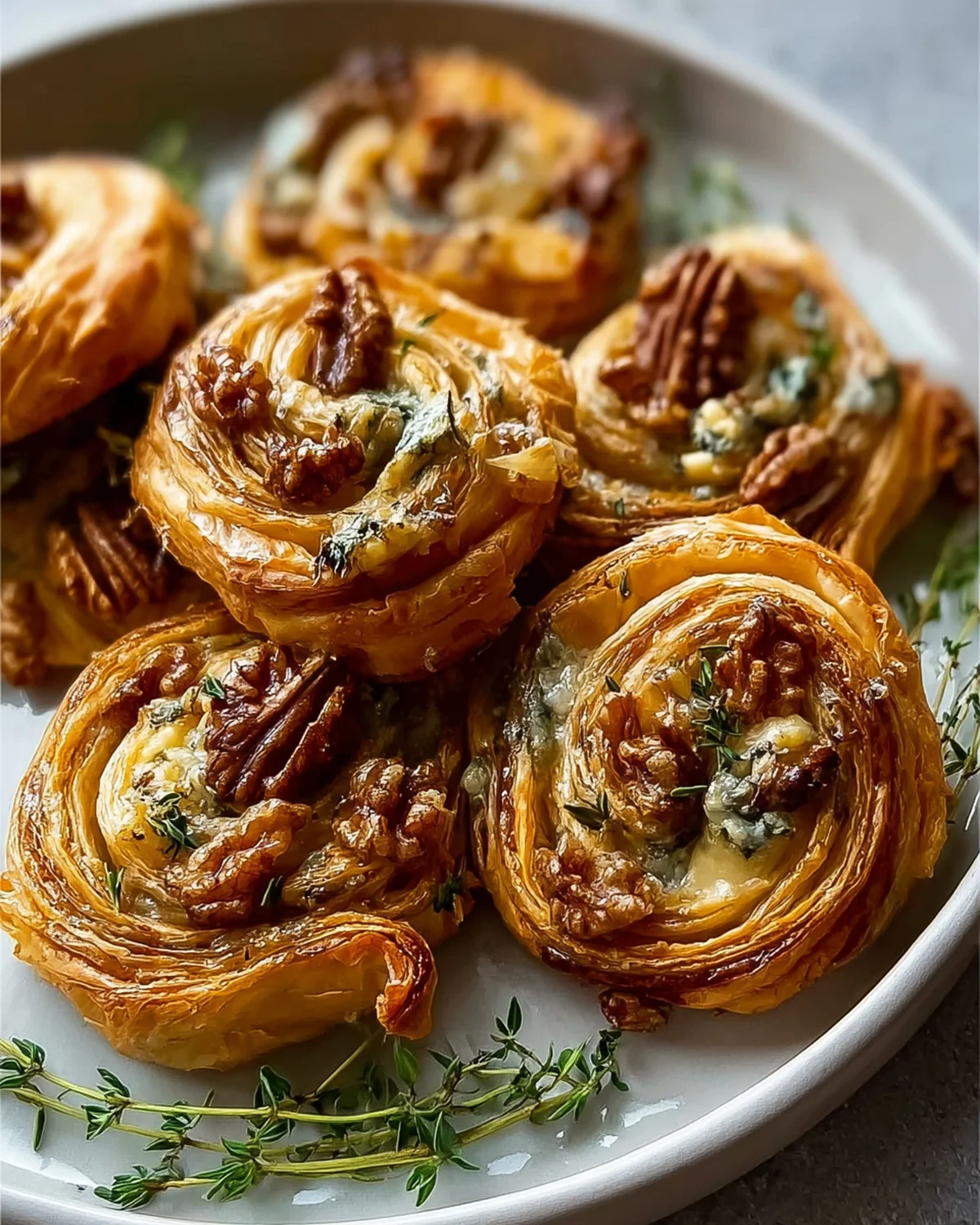 Blue Cheese Walnut Thyme Puff Pastry Twirl Recipe - Image 3