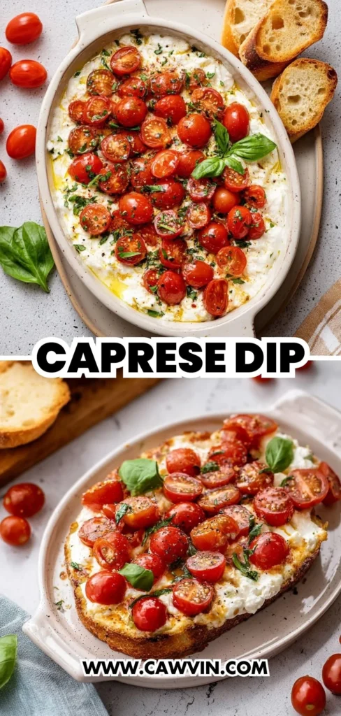Caprese Dip 2 1 - Easy Peasy Recipes
