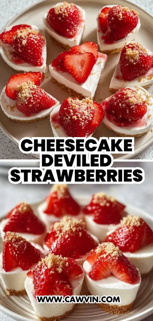 Cheesecake Deviled Strawberries 2 1 - Easy Peasy Recipes