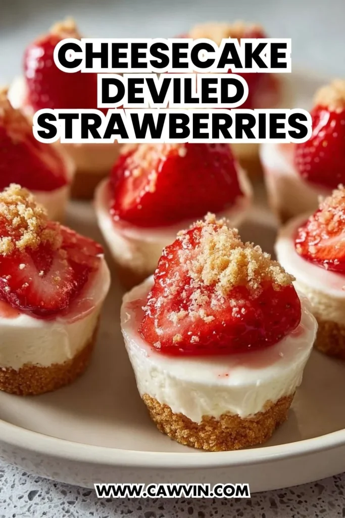 Cheesecake Deviled Strawberries - Easy Peasy Recipes