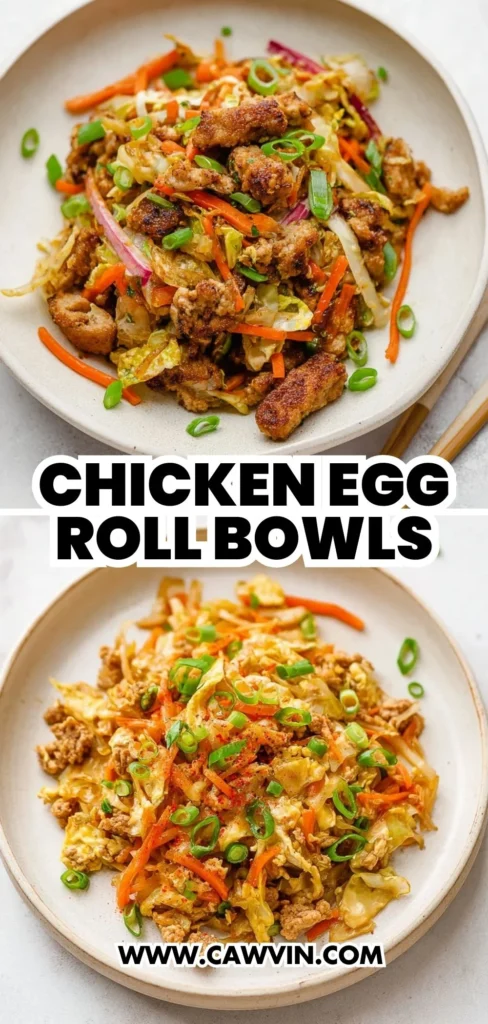 Chicken Egg Roll Bowls 2 1 - Easy Peasy Recipes