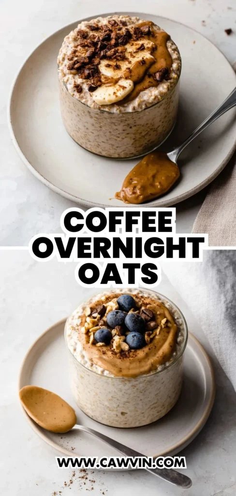 Coffee Overnight Oats 2 1 - Easy Peasy Recipes