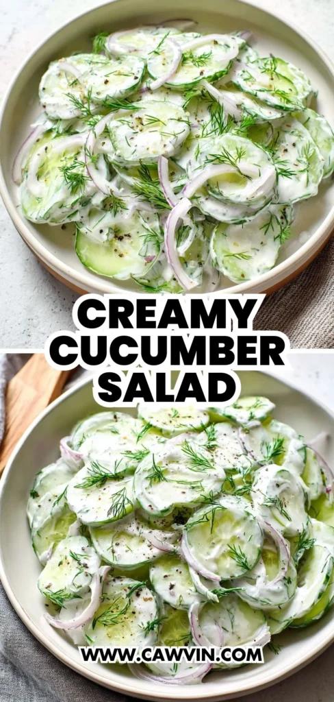 Creamy Cucumber Salad 2 1 - Easy Peasy Recipes