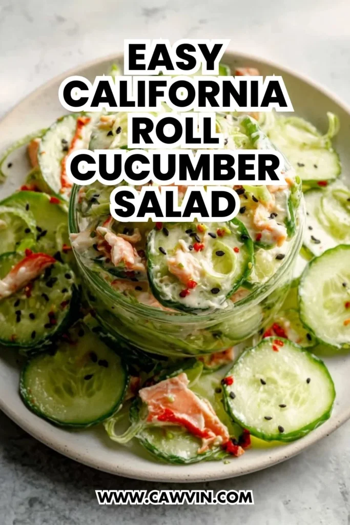 Easy California Roll Cucumber Salad - Easy Peasy Recipes