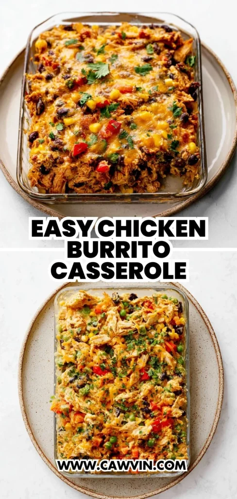 Easy Chicken Burrito Casserole 2 1 - Easy Peasy Recipes