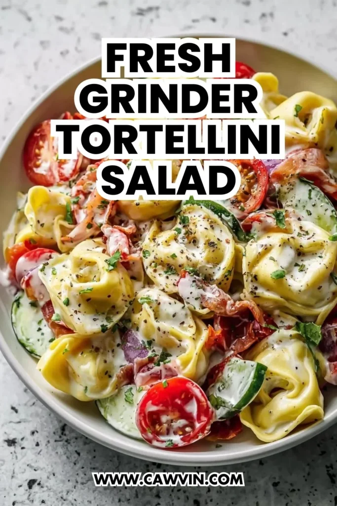 Fresh Grinder Tortellini Salad - Easy Peasy Recipes