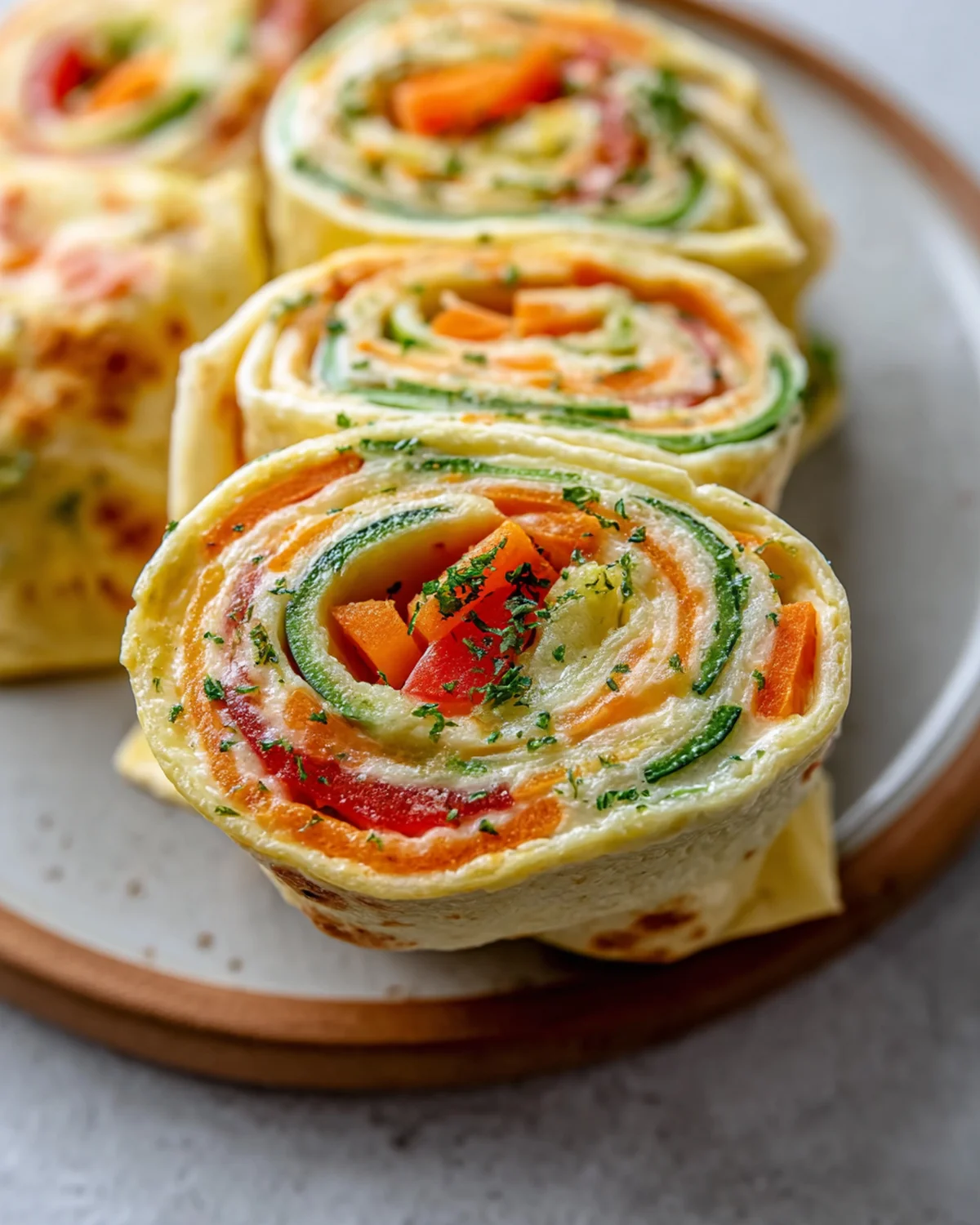Fresh Vegetable Tortilla Roll Ups - Image 3