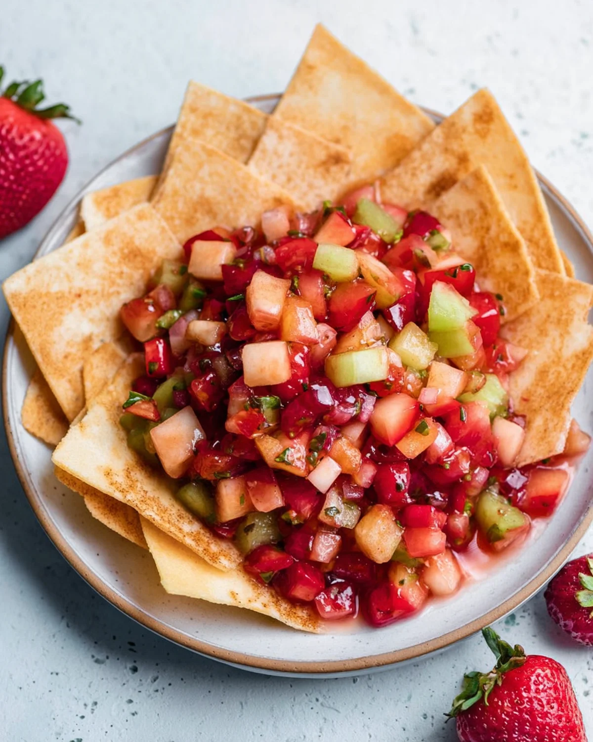 Fruit Salsa with Cinnamon Sugar Tortilla Chips - Image 2