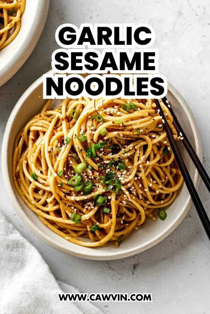 Garlic Sesame Noodles - Easy Peasy Recipes