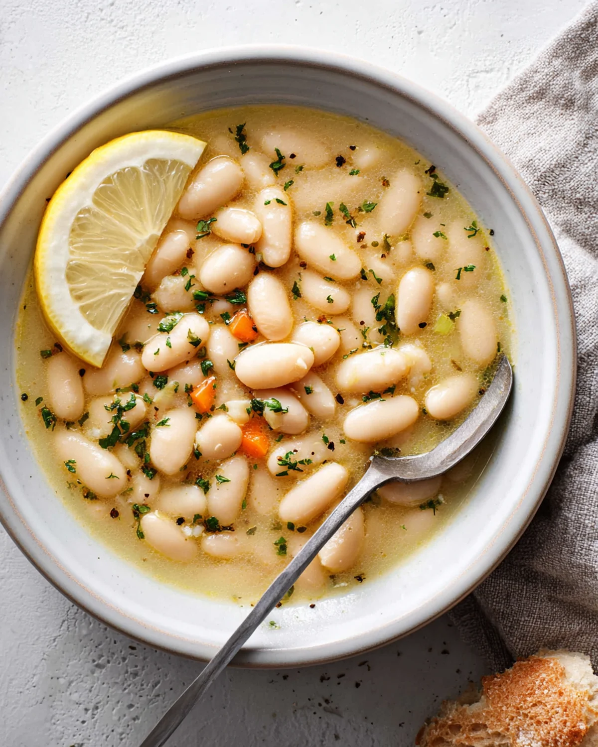 Greek White Bean Soup With Garlic and Lemon - Image 2