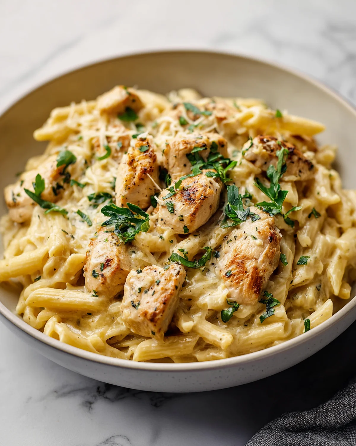 Healthy Garlic Parmesan Chicken Pasta - Image 4