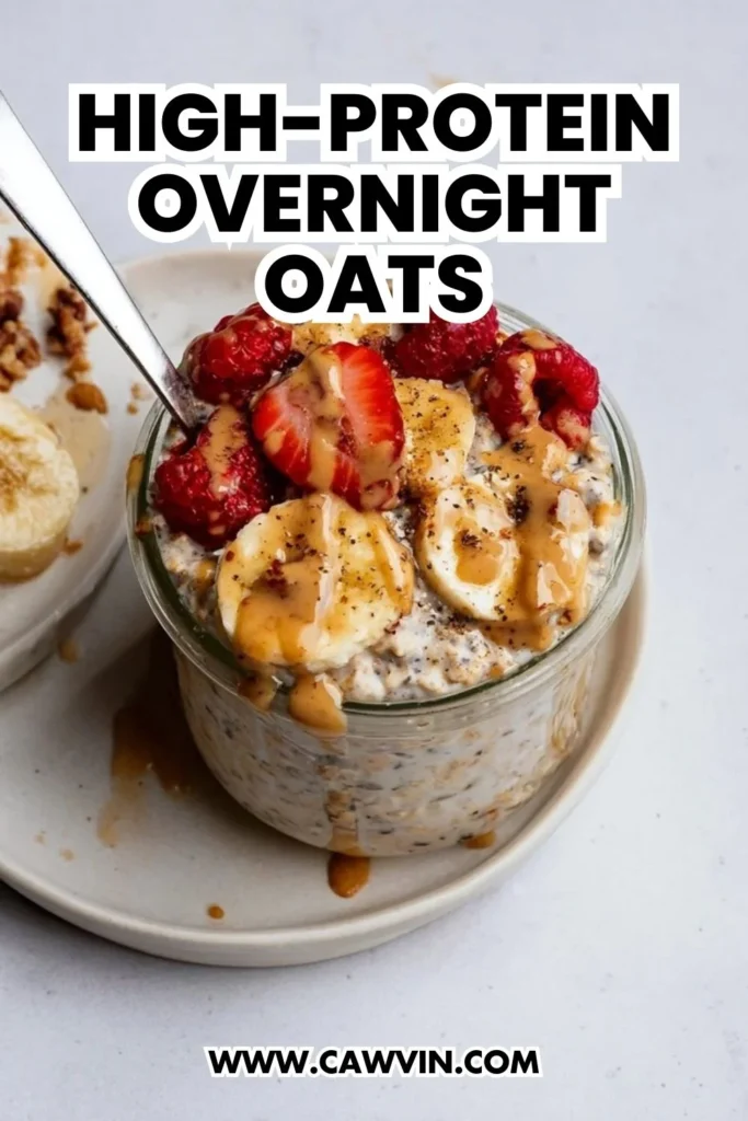 High Protein Overnight Oats - Easy Peasy Recipes