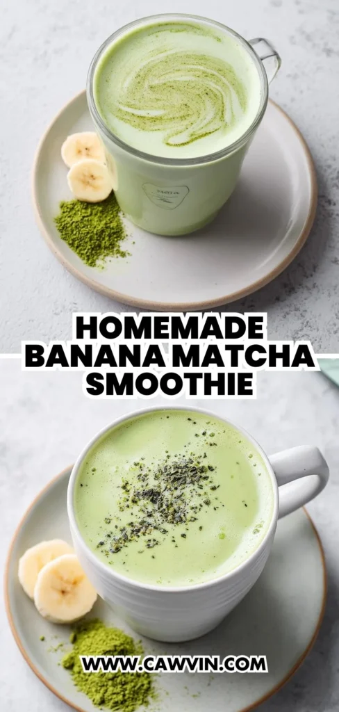Homemade Banana Matcha Smoothie 2 1 - Easy Peasy Recipes