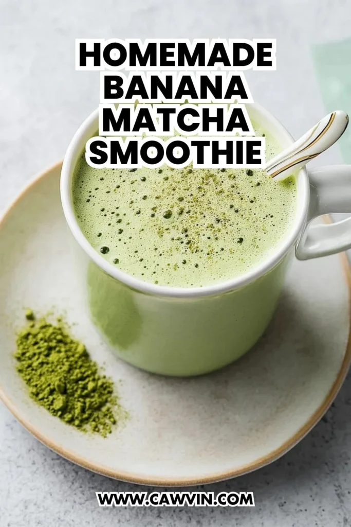 Homemade Banana Matcha Smoothie - Easy Peasy Recipes