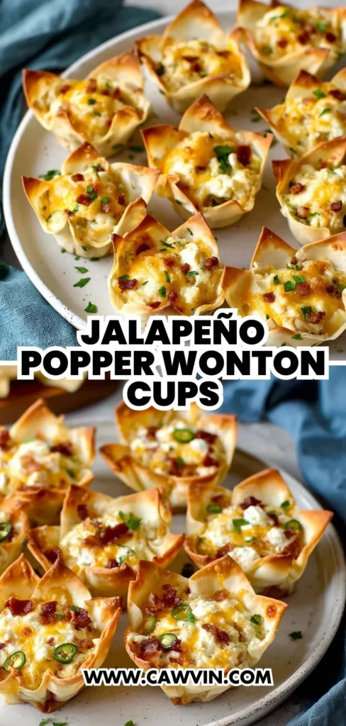 Jalapeno Popper Wonton Cups 2 1 - Easy Peasy Recipes