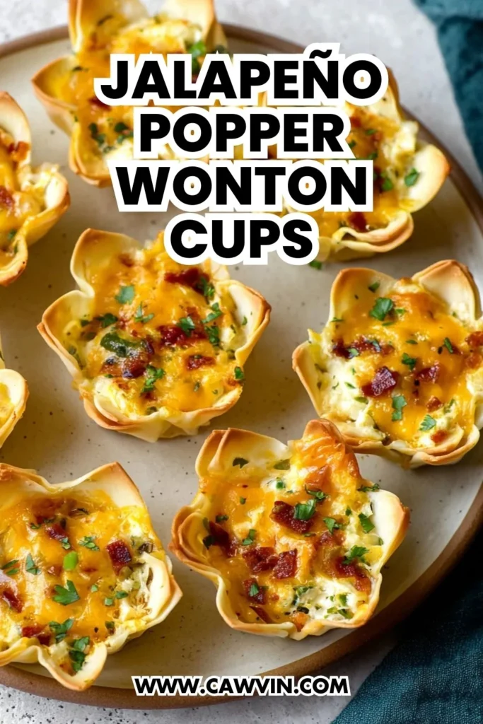 Jalapeno Popper Wonton Cups - Easy Peasy Recipes