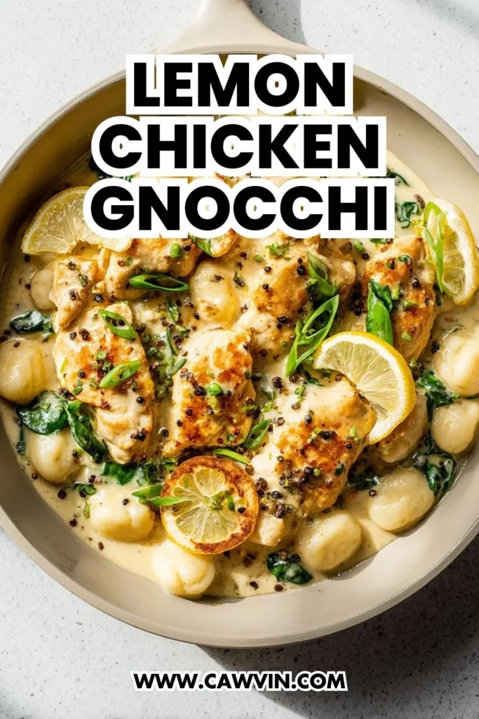 Lemon Chicken Gnocchi - Easy Peasy Recipes