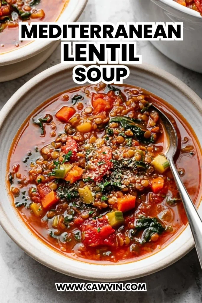 Mediterranean Lentil Soup - Easy Peasy Recipes