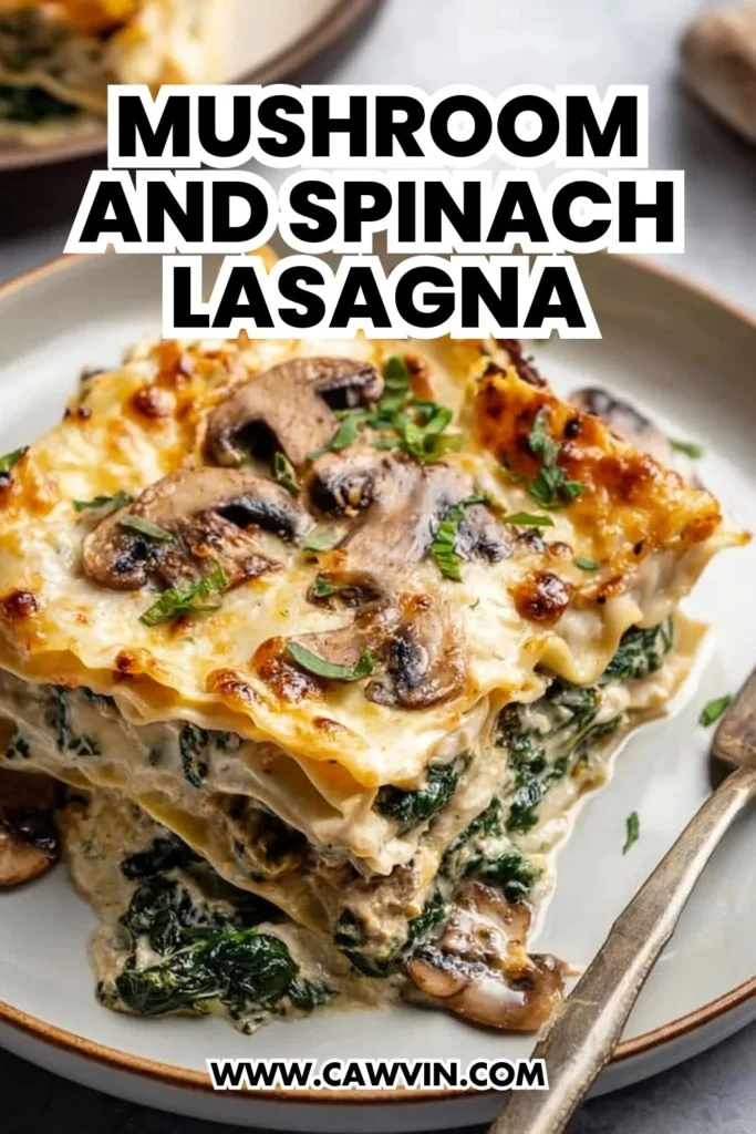 Mushroom And Spinach Lasagna Recipe - Easy Peasy Recipes