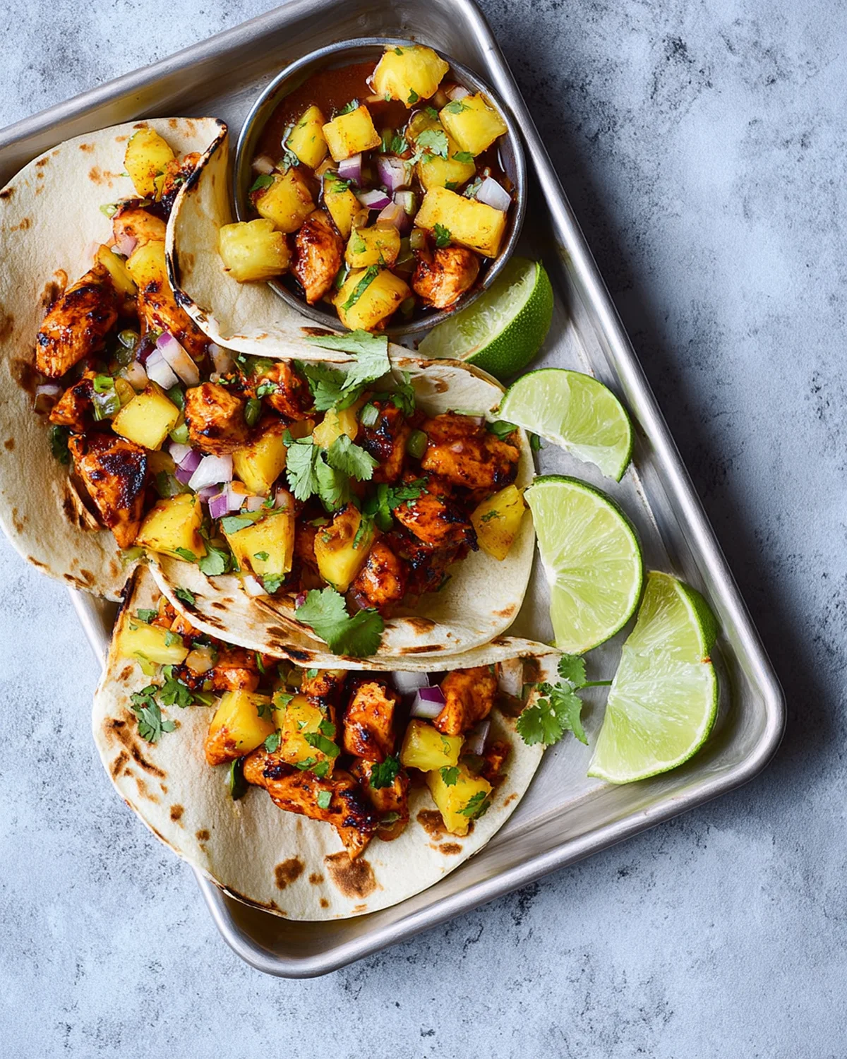 One Pan Chicken and Pineapple Tacos - Image 3