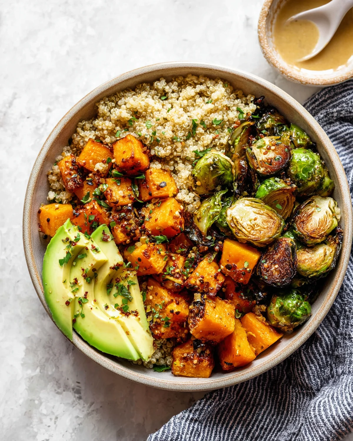 Quinoa Power Bowls with Maple Chipotle Brussels and Smoky Butternut Squash - Image 2