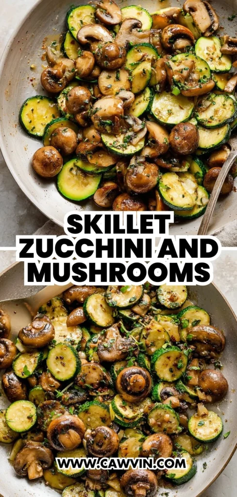 Skillet Zucchini and Mushrooms 2 1 - Easy Peasy Recipes