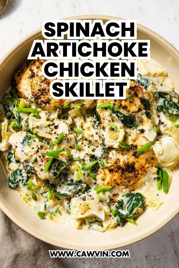 Spinach Artichoke Chicken Skillet - Easy Peasy Recipes