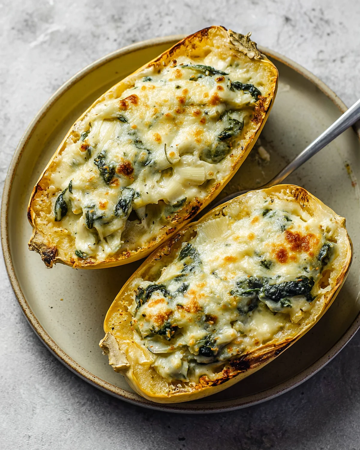Spinach and Artichoke Stuffed Spaghetti Squash - Image 3
