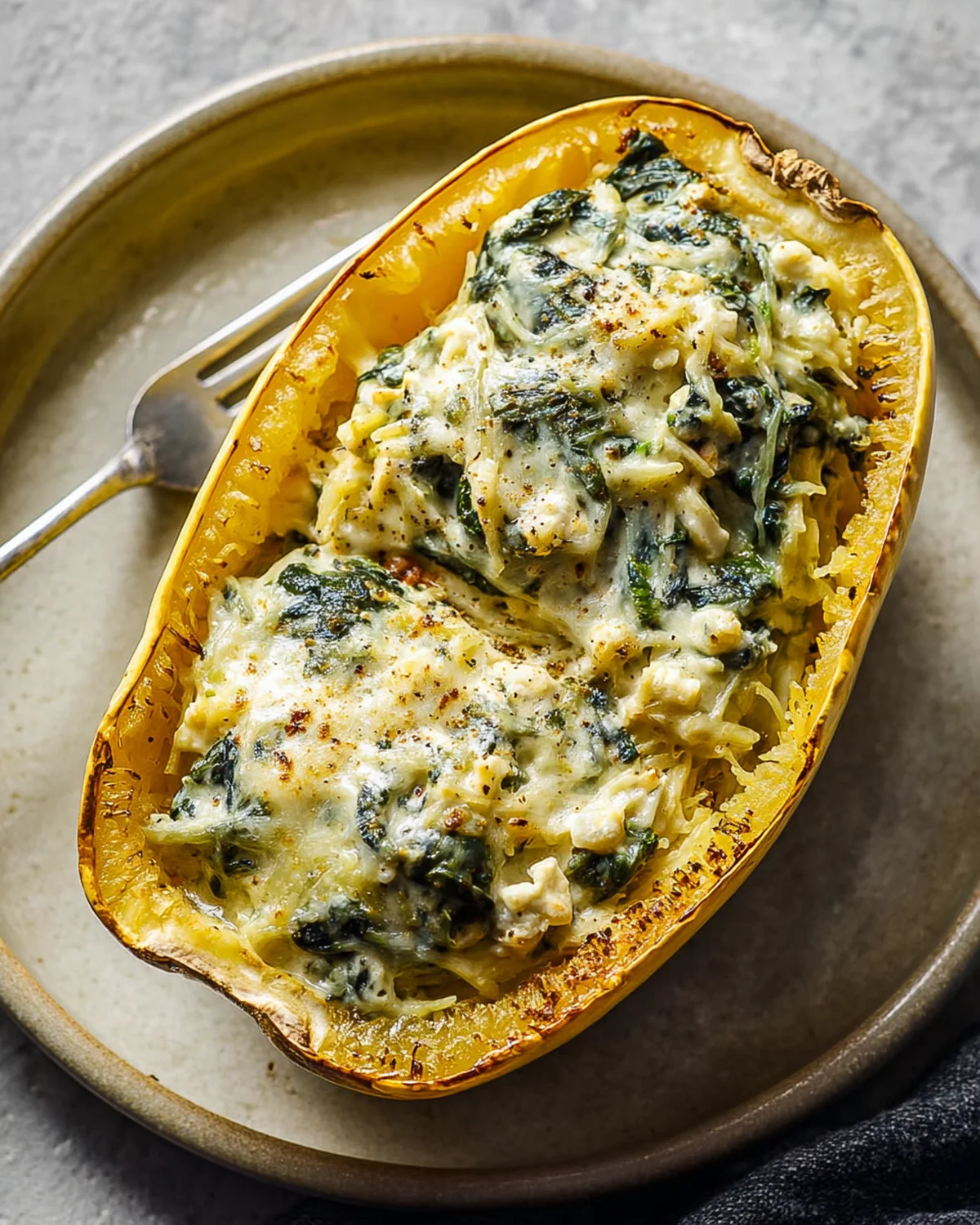 Spinach and Artichoke Stuffed Spaghetti Squash - Image 4