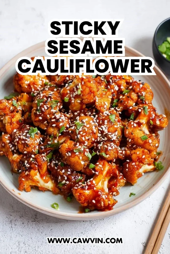 Sticky Sesame Cauliflower - Easy Peasy Recipes