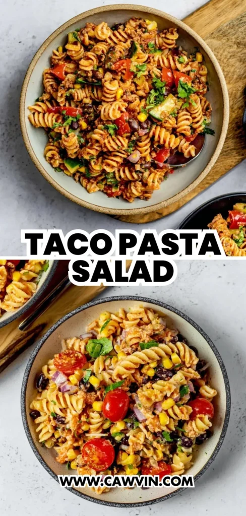 Taco Pasta Salad 2 1 - Easy Peasy Recipes
