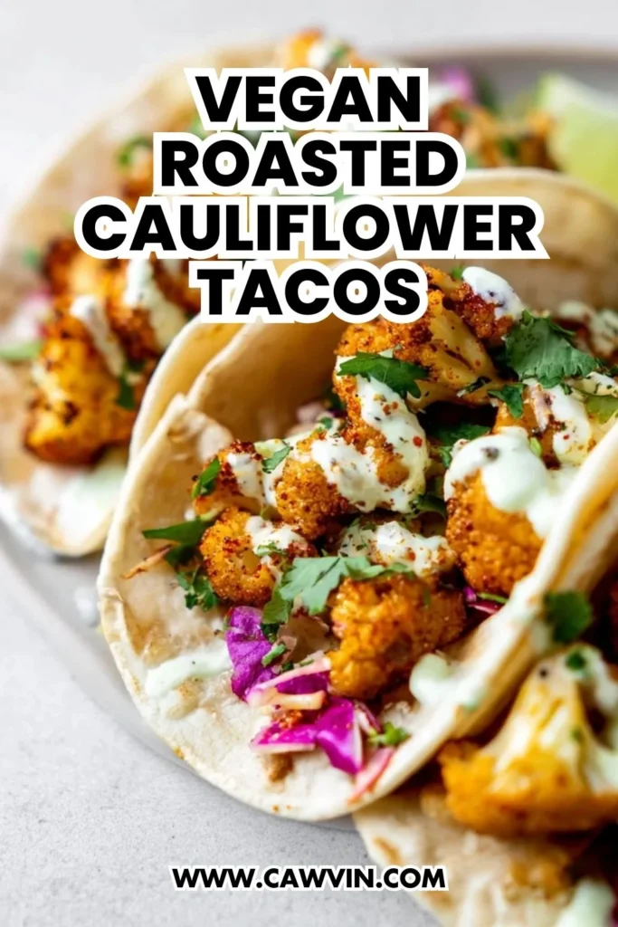 Vegan Roasted Cauliflower Tacos - Easy Peasy Recipes