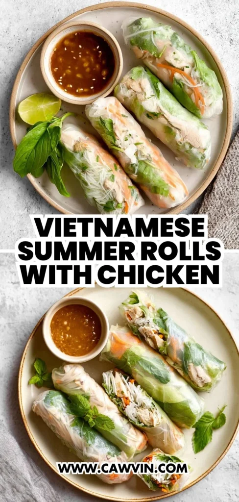 Vietnamese Summer Rolls with Chicken 2 1 - Easy Peasy Recipes