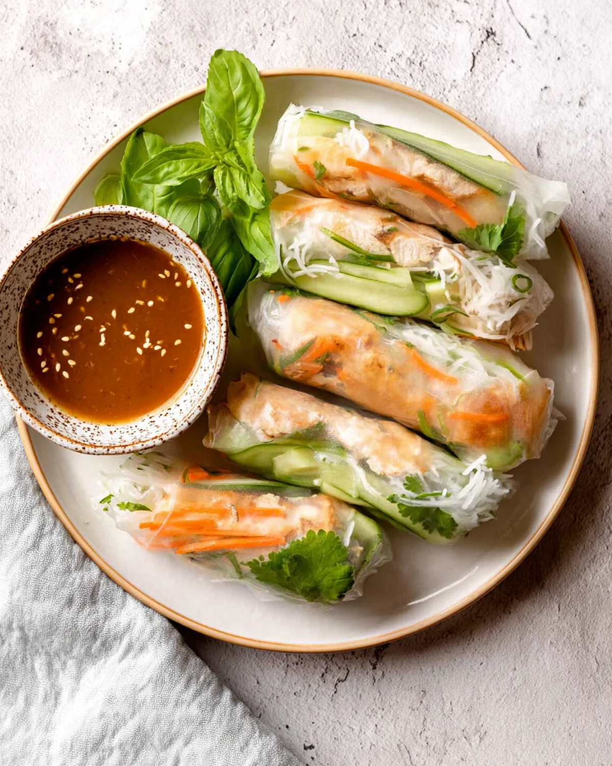 Vietnamese Summer Rolls with Chicken - Image 3