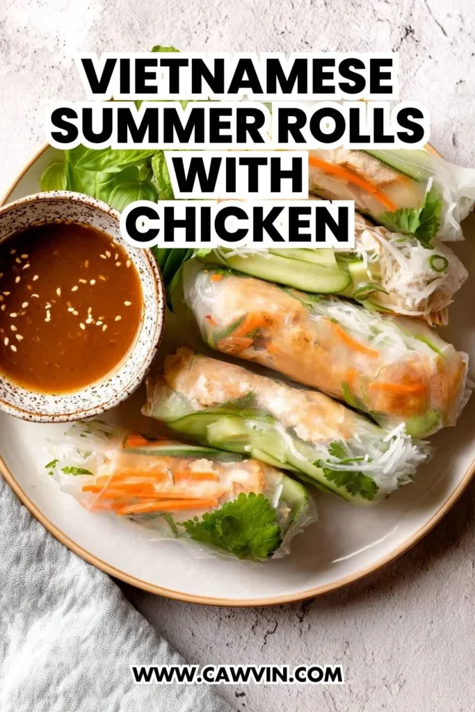 Vietnamese Summer Rolls with Chicken - Easy Peasy Recipes