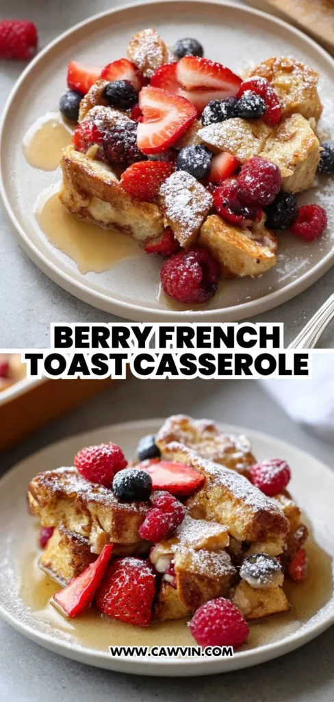 Berry French Toast Casserole 2 1 - Easy Peasy Recipes