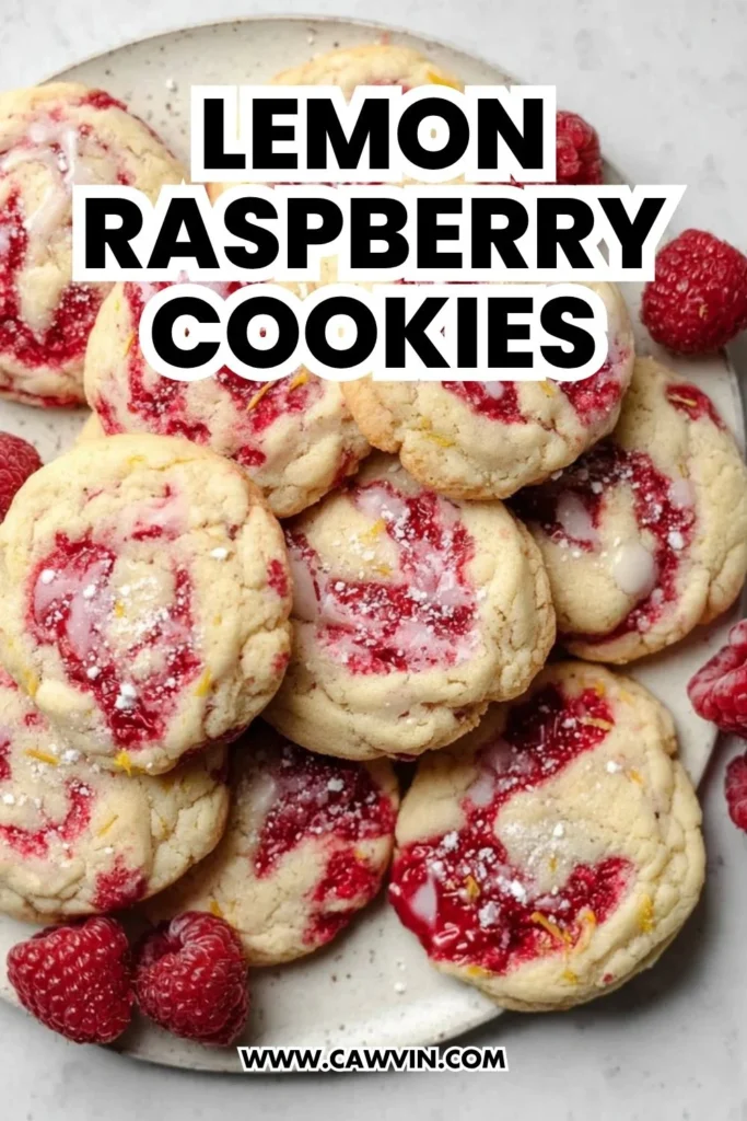 Lemon Raspberry Cookies - Easy Peasy Recipes