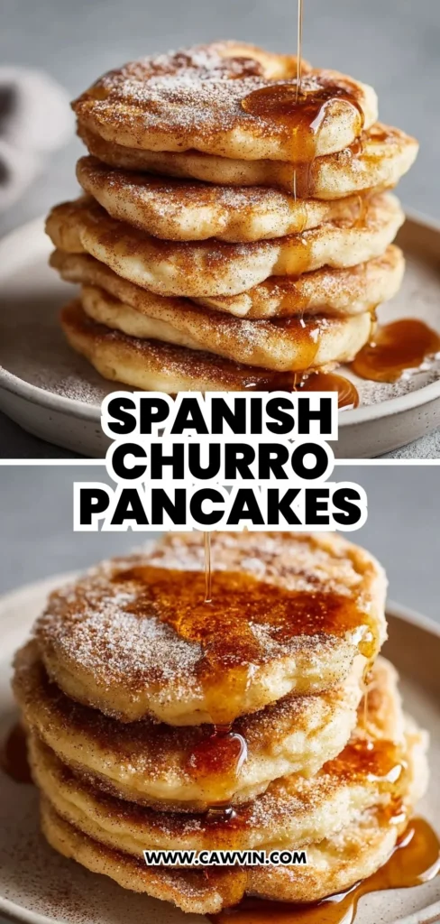 Spanish Churro Pancakes 2 1 - Easy Peasy Recipes
