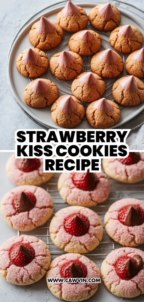 Strawberry Kiss Cookies Recipe 2 1 - Easy Peasy Recipes
