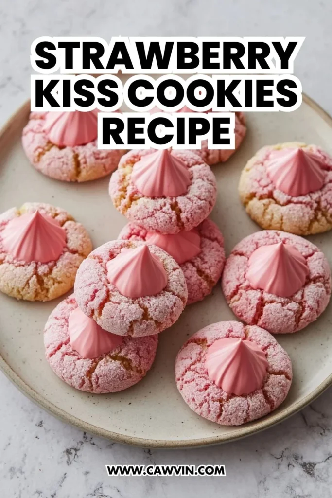 Strawberry Kiss Cookies Recipe - Easy Peasy Recipes